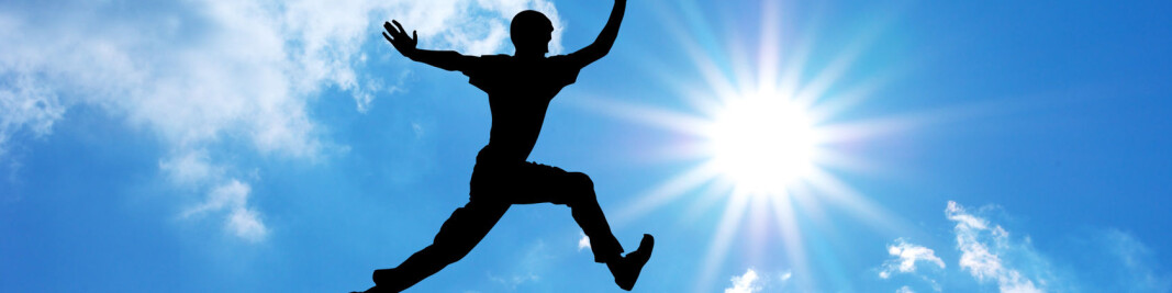 Man jump through the gap. Element of design. Man jump through the gap. Element of design.