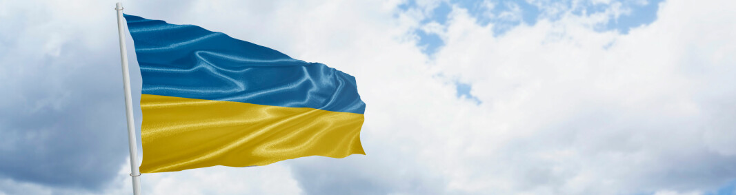 Det ukrainske flagget.