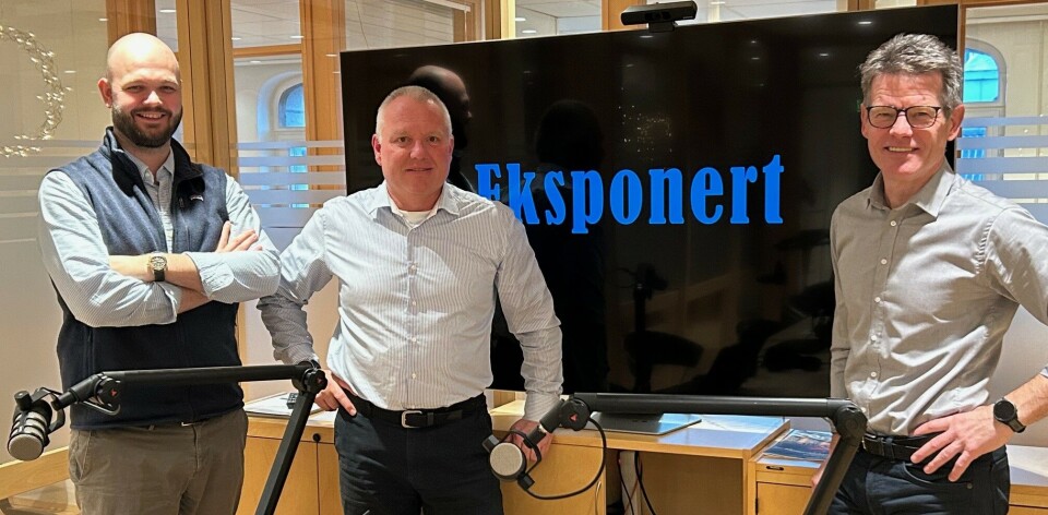 Fra venstre forhandlingssjef Carl Christian Grue Solberg, sekrtariatsleder Thor Eivind Halvorsen og forbundsleder Bent Ronny Mikalsen.