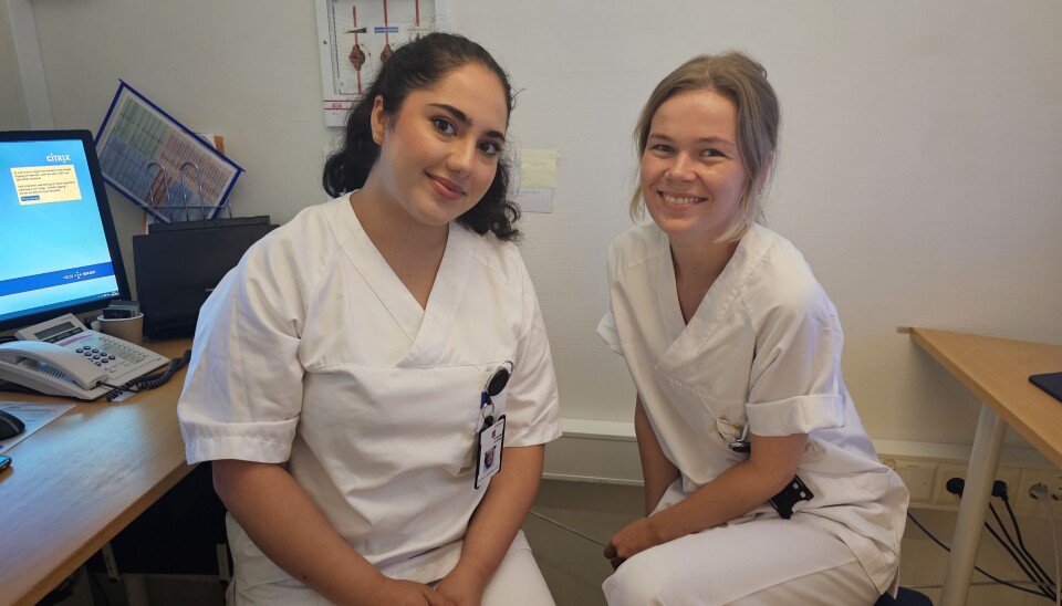 Radiografene Mobina Morwat og Anna Løvdal.